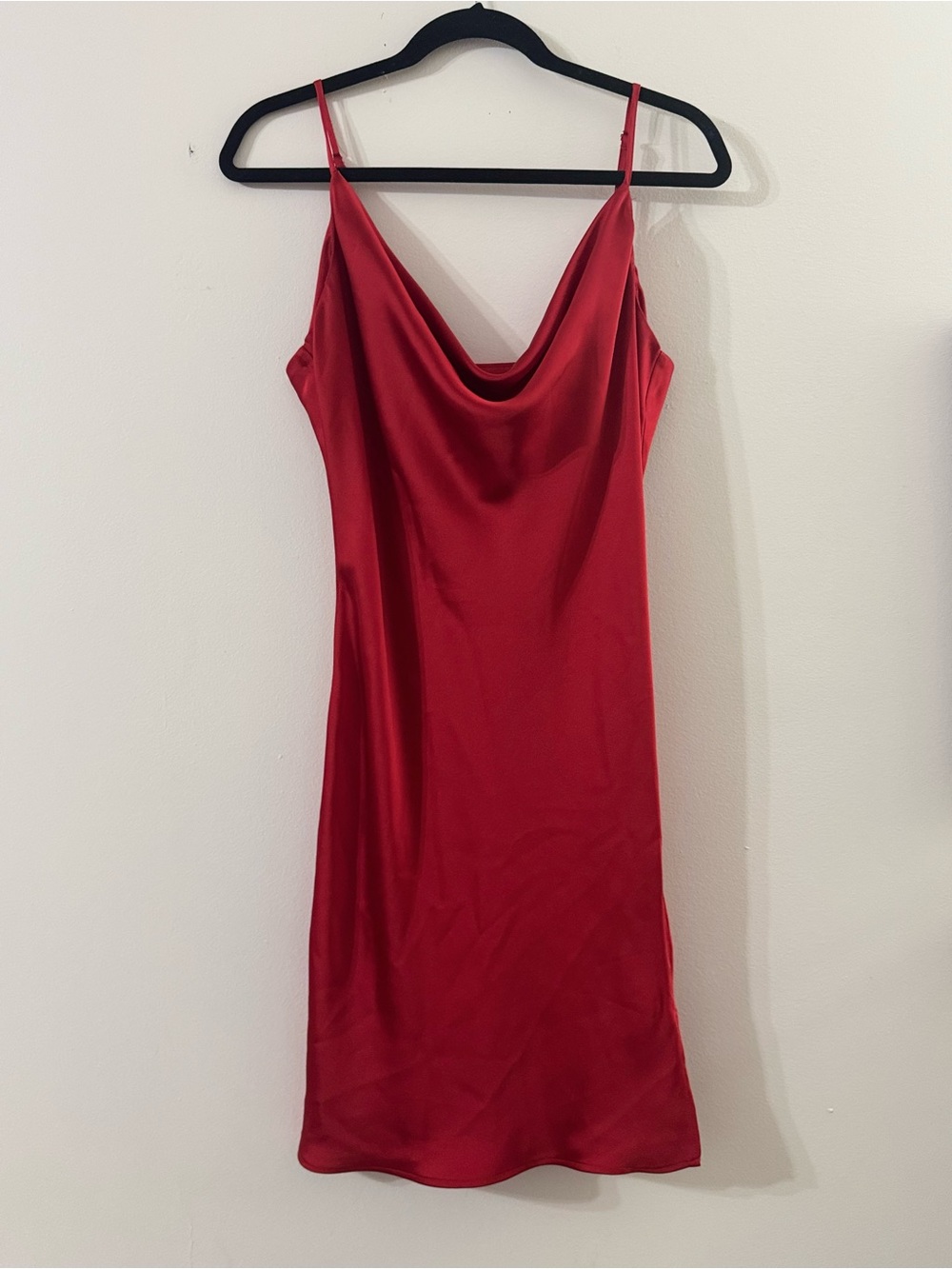 Dynamite Satin Cowl Neck Satin Slip Dress